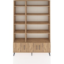 Arges Dolap 10 Raflı 3 Kapaklı 132x30x195 Çam-çam/çam Çam