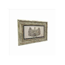 Haçlı Kral Tacı Motifi Baskılı Taş Tablo 20x30