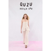 Quzu 25ypnt00298 Natur Kadın Pantolon Bej