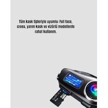 Bluetooth 5.3 Su Geçirmez Kask Kulaklığı 1000mah Batarya