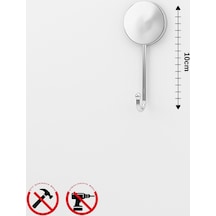 Krom Yapışkanlı Tekli Askılık Banyo Askısı İster Yapıştır İster Montajla