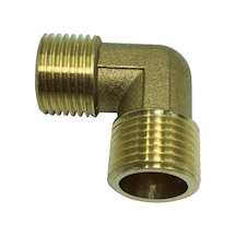 Suntek 1 Adet Çift Erkek Dişli Dirsek Pirinç Dn15xdn15