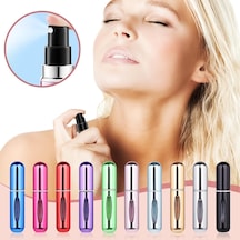 Kyrotech 5ml Metal Taşınabilir Parfüm Şişesi, Doldurulabilir Seyahat Parfüm Atomizeri, Alüminyu Gümüş