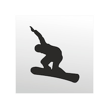 Folyo Sticker Kayakçı Adkpquy637 50cm Uzunluk Siyah