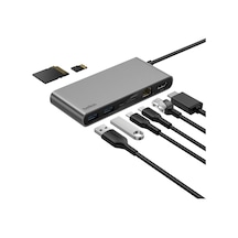 Lexroo Connect 8 Portlu Usb-c Hub, 4k 60hz E Kadar Çözünürlükleri Destekleyen Ekran Uyumu, Mac - Gri