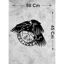 Viking Kuzgun Pusulası - Araba Oto Motosiklet Karavan Cam Sticker - 00287 60x45 Cm