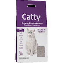 Catty Lavanta Kokulu Bentonit Kedi Kumu Mükemmel Topaklaşma ve Koku Kontrolü 10 L