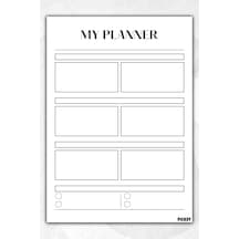 Zamansız Çok Amaçlı Günlük Haftalık Aylık Planlayıcı - A5 Ebat Yapılacaklar - 50 Yaprak - Planner - 2695 Çok Renkli