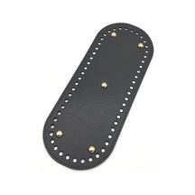 Çanta Aksesuar Suni Deri 30x12 Cm Oval Çanta Tabanı Koyu Gri Renk Light Gold Aparatlı Diğer