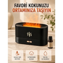 Alev Efektli Aroma Difüzörü Uçucu Yağ Destekli Usb Ha Nemlendirici