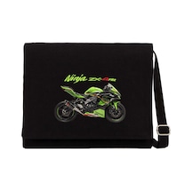 Kawasaki Ninja Zx4rr Siyah Postacı Çantası Siyah Kanvas Postacı Çantası
