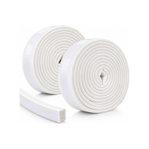 Tr 9x6 Mm Kapı Pencere Fitili 6 Metre, 2x3 Metre Kendinden Yapışkanlı D Profil Kauçuk İzolasyon Bandı, Beyaz K