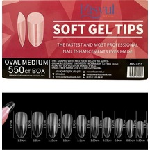 Misyul Jel Tırnak Oval Medium 550'li Paket Soft Jel Tips Mıs-2255