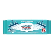 Freshmaker Karbonat Ve Beyaz Sirke Katkılı Yüzey Yer Temizlik Mandallı Mop Havlusu - 50'li Paket Beyaz