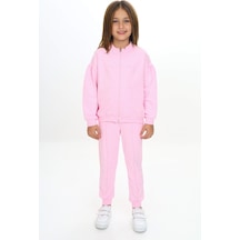 Toontoy Kids Toontoy Kız Çocuk Nakışlı Eşofman Takım Açık Pembe