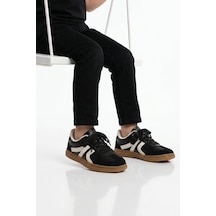 Cool Siyah Cırtlı Bağcıklı Unisex Çocuk Spor Ayakkabı Berry F