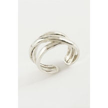 Burgulu - 452 - Metal Yüzük - Nazblsmm - Gümüş Rengi