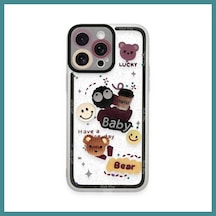 Trendexa İphone 14 Pro Uyumlu Kılıf Sweet Desenli Silikon Kapak - Sarı Mac