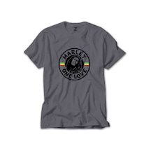 Bob Marley One Love Gri Tişört Gri