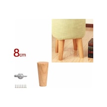 Sones Masif Ahşap Kanepe Ayak Masa Ayağı Dolap Ayağı Mobilya Sandalye Yükseltme Pedi, Boyut: 8 Cm, Stil: Dikey Ahşap Rengi