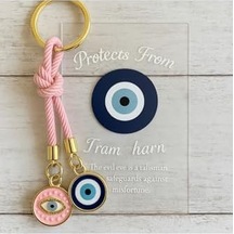 Simagift Simagift Nazar Boncuklu Anahtarlık Pembe
