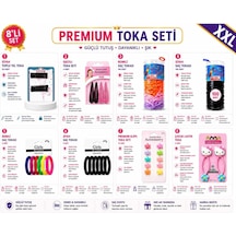 8'li Set Çok Renkli Premium Xxl Kız Çocuk Karma Saç Tokası Seti Yıldız Klips Ve Kedi Figürlü. F