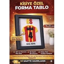 Kişiye Özel Taraftar Forma Tablo İsimli Ve Numaralı 3d Baskı Çerçeveli Taraftar Hediyesi