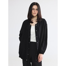 Lcw Everyday Siyah Kapüşonlu Kadın Tunik
