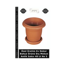 Özel Üretim Ev Dekor Bahçe Ürünü Dış Mekan Antik Saksı 48 Lt No 5