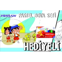 30x120 Boyama Rulosu Yaman Safaride + Pensan 12'li Pastel Boya Kalemi