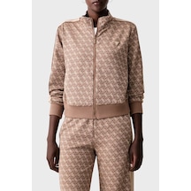 Guess 4g Allover Jacquard Sweat V6yq28k5183 Kadın Sweat V6yq28 K5183 Fnnı Kahve