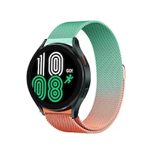 Newface Watch 22mm Metal Mıknatıslı Kordon - Turuncu-yeşil