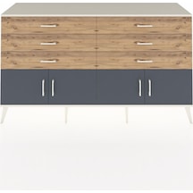Hyperion Konsol 2 Raflı 6 Çekmeceli 4 Kapaklı 176x44x99 Aytaşı-an Aytaşı-antrasit/çam