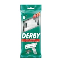 Derby-101010212 Saplı Jilet 5 Adet Poşetli Tek Bıçak - 14'li Paket