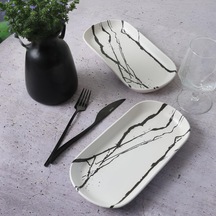 Floral Waves Noyan Kayık Tabak 26 Cm 2 Adet 22668 Çok Renkli