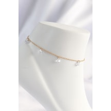 Ezoconcept 316l Çelik Gold Renk Zirkon Taşlı Halhal