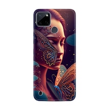 Realme C25y Kılıf Boutique Baskılı Resimli Kelebek Kadın Pcode -075