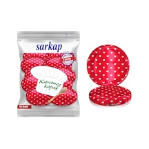 Sarkap Hijyenik Paketli 10 Adet Kavanoz Kapağı - Kırmızı Kalp- 82