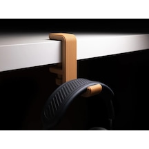 3d Baskı Masa Kenarı Kulaklık Askısı Çizgili Kulaklık Tutucu Sıkıştırmalı Kulaklık Askısı 10-40 Mm - Turuncu