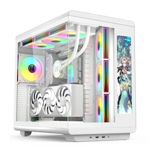Gametech Vision Lcd 7 Argb Fanlı Beyaz Gaming Kasa