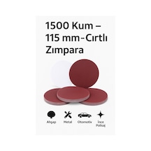 Merttools 115 Mm 1500 Kum Yuvarlak Cırtlı Zımpara 10 Adet İnce Yüzey & Polisaj Zımparası