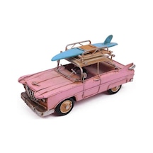 Dekoratif Metal Araba Çerçeveli Vintage Biblo Hediyelik