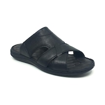 Luis Figo %100 Deri Ortopedik Erkek Büyük Numara Sandalet Terlik (481141848)