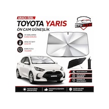 Toyota Yaris Şemsiye Tip Ön Cam Güneşliği Katlanabilir Uv Korumalı Araç Cam Güneşlik