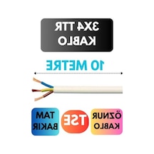 Beyaz Renkli 10 Metre Uzunluğunda 3x4 Ttr Elektrik Kablo