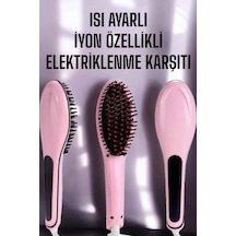 Zenvia Saç Düzleştirici Tarak Isı Ayarlı Yıpranma Önleyici Düzleştirici Fön Tarak Znv2026