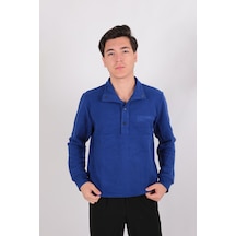 Five Pocket Fp24b2105 Erkek Dik Yaka Çıt Çıtlı Sweatshirt Sax