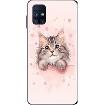 Samsung Galaxy M51 Uyumlu Benim Kedim Baskılı Silikon Kılıf Renkli