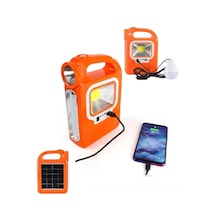 Hb-6399 Güneş Enerjili Solar Aydınlatma Ampullü Solar Set Işıldak