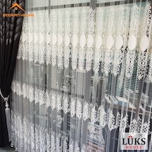 Lüks Tül Perde Brode4 Işlem Yüksek Kalite Beyaz Rengi.Modern H...